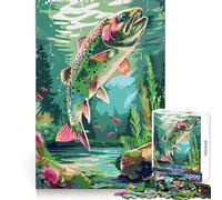 Rompecabezas de Trucha arcoíris submarina de 1000 Piezas para Adolescentes Mejora la Memoria, relajación Suave, Corte Premium, Sorpresa de cumpleaños (38x52cm)