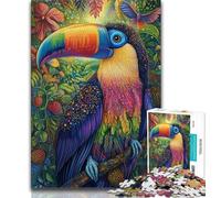 Rompecabezas de tucán de 1000 Piezas para Adultos y Adolescentes Ayuda a ejercitar el Cerebro Juguetes adictivos para Cultivar la Paciencia Gran Regalo 50x75cm