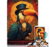 Rompecabezas de tucán de Circo de 1000 Piezas para Adultos, Regalo, Juego Familiar antiestrés, desafío difícil, Gran Regalo y Juguete (75x50cm)