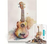 Rompecabezas de Ukelele con 1000 Piezas,Juego Divertido y sin Rebabas,Piezas de Corte Limpio,portátil y fácil de Transportar (50x75cm)