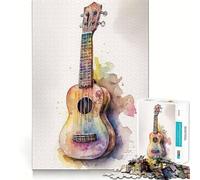 Rompecabezas de Ukelele para Adultos,1000 Piezas,Juego Mental,Regalo,Troquelado de Alta precisión,Actividad Relajante para Grupos en Interiores (50x75cm)