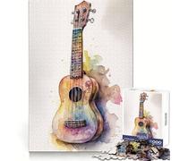 Rompecabezas de Ukelele para Adultos, 1000 Piezas, Mejora la Memoria, Entretenimiento Relajante, Corte preciso, Regalo Ideal (38x26cm)