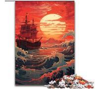 Rompecabezas de un Antiguo Barco en el océano para Adultos y Adolescentes Un Juego desafiante Ideal para Regalar a Toda la Familia (26x38cm)