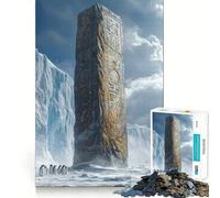 Rompecabezas de un Antiguo obelisco de Hielo para Adultos,1000 Piezas Juego de ingenio y Habilidad Troquelado de Alta precisión Un desafío entretenido para el Tiempo Libre (50x75cm)
