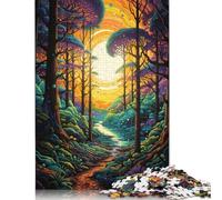 Rompecabezas de un extraño Bosque Colorido, difícil de Resolver, 100% cartón Reciclado, Ideal para Mujeres y Hombres, 1000 Piezas (75 x 50 cm)