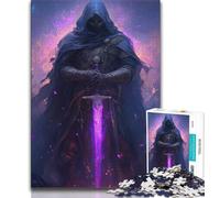 Rompecabezas de un poderoso Caballero Medieval para Adolescentes, desafiantes, Pero Divertidos y Divertidos, con póster y Hoja de Trivia a Juego (38x26cm)