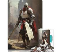 Rompecabezas de un poderoso Caballero Medieval para Adolescentes, Juego Familiar antiestrés, desafío difícil, colección de Artistas, Bellas Artes (75x50cm)