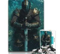 Rompecabezas de un poderoso Caballero Medieval para Adultos y Adolescentes, 1000 Piezas, Juguetes educativos para familias con póster a Juego y Hoja de Trivia (38x26cm)