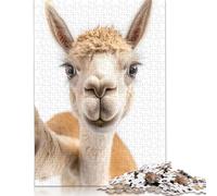 Rompecabezas de una Alpaca tomándose un Selfie para Adultos y Adolescentes. 1000 Piezas. Rompecabezas para Adultos y Adolescentes a Partir de 12 años. 1000 Piezas (75 x 50 cm).
