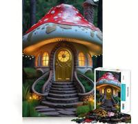 Rompecabezas de una Encantadora casa de Setas en el Bosque para Adultos Juego de 1000 Piezas Que estimula el Pensamiento Estructura de Encaje precisa Fácil de Aprender Diversión para Toda la Familia