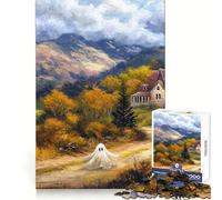 Rompecabezas de una Iglesia tenebrosa en otoño para Adolescentes, 1000 Piezas Refuerza la Memoria Sencillo, Divertido, de Calidad, con Bordes Afilados Regalo Memorable 50x75cm