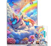 Rompecabezas de Unicornio arcoíris para Adultos 1000 Piezas, Ideal para Todos los públicos, Ideal para Mujeres y Hombres 50x75cm