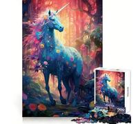 Rompecabezas de Unicornio Azul Raro para Adolescentes, 1000 Piezas, Mejora la Memoria, Ocio en casa, Bordes precisos, 38x52cm