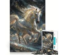 Rompecabezas de Unicornio de 1000 Piezas Diversión para ejercitar la Mente Componentes Resistentes y de Corte Limpio Un Entretenimiento cautivador para Disfrutar en casa (50x75cm)