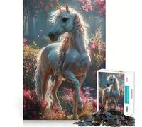 Rompecabezas de Unicornio de 1000 Piezas para Adolescentes Juego Divertido con Piezas encajables sin Huecos Actividad Nocturna para Toda la Familia (50x75cm)