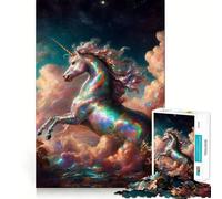 Rompecabezas de Unicornio de ópalo para Adultos, 1000 Piezas, estimula la Memoria, Entretenimiento, precisión, Bordes, Bonito Regalo (38x26cm)