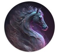 Rompecabezas de Unicornio Infinito de 1000 Piezas para Adultos, Rompecabezas Redondos de 1000 Piezas para Adultos, diversión Familiar, Obra de Arte Decorativa DIY, 67,5 x 67,5 cm