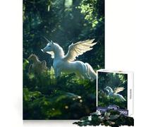 Rompecabezas de Unicornio y dragón en el Bosque para Adultos, 1000 Piezas, Juego estratégico para Pensar, pasatiempo Relajante, Ajuste preciso, Regalo navideño (38x26cm)