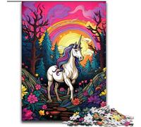 Rompecabezas de Unicornios Coloridos para Adultos y Adolescentes, Juego Familiar antiestrés, desafío difícil, Regalos y Juguetes geniales (50x75cm)