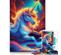 Rompecabezas de Unicornios Leyendo en el Bosque mágico,1000 Piezas,Entrenamiento Mental,Divertido,de Corte Limpio,componentes Resistentes,Entretenimiento cautivador para Disfrutar en casa (38x26cm)