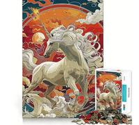Rompecabezas de Unicornios para Adolescentes,1000 Piezas,diversión Estimulante,componentes Resistentes y de Corte Limpio,Actividad para Compartir en Familia (50x75cm)