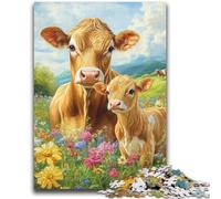 Rompecabezas de Vaca y cría de Ternera (2000 Piezas) para Adultos, Ideal como Juego Educativo, Toda la Familia (70x100cm)