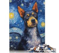 Rompecabezas de Van Gogh para Adultos, 520 Piezas, diseño de Perro Blue Heeler. Juegos desafiantes para Toda la Familia. Rompecabezas para niños a Partir de 12 años. 520 Piezas (52 x 38 cm).
