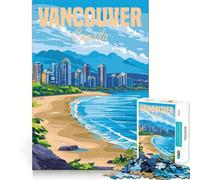 Rompecabezas de Vancouver,Canadá,1000 Piezas,Juguete para desarrollar la Capacidad cognitiva,Superficie Lisa y sin Rebabas,Actividad Relajante para Grupos en Interiores (50x75cm)