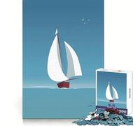 Rompecabezas de velero de 1000 Piezas para Adolescentes Entrenamiento de Memoria,recreación Tranquila,Corte Impecable,Bonito Regalo (50x75cm)