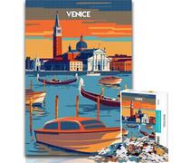 Rompecabezas de Venecia al Atardecer para Adolescentes, 1000 Piezas, para Adultos, Juego Familiar, antiestrés, desafío difícil, Grandes Regalos y Juguetes, 75x50cm