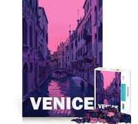 Rompecabezas de Venecia con diseño estético,1000 Piezas,Juguete Creativo para desarrollar la Habilidad,componentes Resistentes y de Corte Limpio,Ideal para Viajar,Juego Mental, 50x75cm