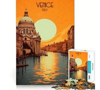 Rompecabezas de Venecia de 1000 Piezas Diversión,Mejora la concentración,Corte láser para un Ajuste Actividad para Compartir con Seres Queridos (38x52cm)