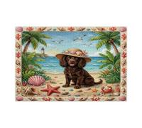 Rompecabezas de verano Boykin Spaniel Dog Beach para adultos, 1000 piezas, rompecabezas de madera con estampado tropical para entretenimiento creativo