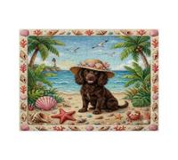 Rompecabezas de verano Boykin Spaniel Dog Beach para adultos, 500 piezas, rompecabezas de madera con estampado tropical para entretenimiento creativo