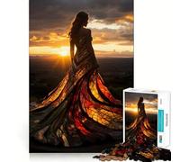 Rompecabezas de Vestido de vidriera para Adolescentes, 1000 Piezas, para Mejorar la Memoria, para Disfrutar de un Juego de Mesa, con Bordes limpios, 38x52cm