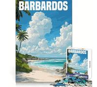 Rompecabezas de Viaje a Barbados, Caribe, 1000 Piezas para adolescentesPiensa Bien en el Tiempo de entrenamientoBordes definidosRegalo Festivo (38x26cm)