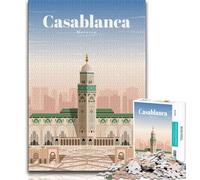 Rompecabezas de Viaje a Casablanca para Adolescentes, 1000 Piezas, Juego de Juguetes, Cada Pieza es única, desafiante y Divertido Juego Familiar, 75x50cm
