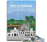 Rompecabezas de Viaje a Dar es Salaam para Adolescentes, 1000 Piezas, Juguetes educativos, Juegos Familiares, Ideal para decoración de Escritorio, 1000 Piezas (50x75cm)