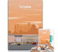 Rompecabezas de Viaje a Génova para Adultos y Adolescentes, 1000 Piezas, Ayuda a ejercitar el Cerebro, Juguetes adictivos para Cultivar la Paciencia, una Obra de Arte de 75x50cm