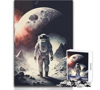 Rompecabezas de Viaje a la Luna de 1000 Piezas para Adolescentes, Juego de Aprendizaje de Pensamiento estratégico, Regalo Ideal y significativo para Cualquier Evento, tamaño 38x26cm