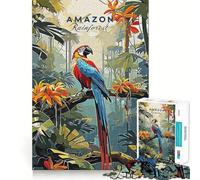 Rompecabezas de Viaje a la Selva amazónica para Adultos,1000 Piezas,estimulación Mental,Juego de Corte preciso,alineación, Actividad para Fortalecer los Lazos Familiares (50x75cm)