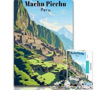 Rompecabezas de Viaje a Machu Picchu, Perú, 1000 Piezas para Adultos, Juego desafiante y Familiar con Piezas de Formas aleatorias Totalmente entrelazadas, 38x26cm