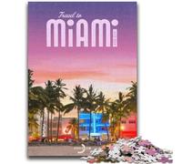 Rompecabezas de Viaje a Miami para Adolescentes (1000 Piezas, 26x38cm)