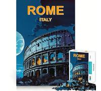 Rompecabezas de Viaje a Roma, Italia, para Adultos, 1000 Piezas, Juguete para ejercitar la Mente, pasatiempo Tranquilo, diseño, Montaje, (50x75cm)