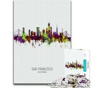 Rompecabezas de Viaje a San Francisco para Adultos, 1000 Piezas, Ayuda a ejercitar el Cerebro, Juguetes adictivos para Cultivar la Paciencia, interacción Entre Padres e Hijos, 50x75cm