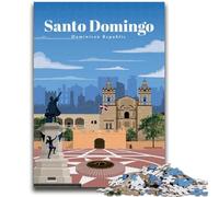 Rompecabezas de Viaje a Santo Domingo para Adolescentes, Juego desafiante y Familiar Colección de Artistas Bellas Artes para Mayores de 14 años 1000 Piezas (50x75cm)