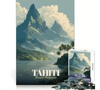 Rompecabezas de Viaje a Tahití y la Polinesia Francesa para Adultos, 1000 Piezas, Ideal para Recordar Momentos agradables y Disfrutar del Ocio Un Regalo Memorable (38x52cm)