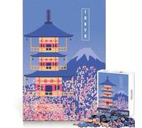 Rompecabezas de Viaje a Tokio para Adolescentes, 1000 Piezas, diversión Intelectual, relajación, Bordes precisos, Regalo Encantador (38x26cm)