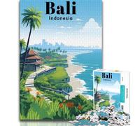 Rompecabezas de Viaje de Bali, Indonesia, para Adolescentes, 1000 Piezas, Juego Educativo, desafío, Juguete, decoración de Pared, cumpleaños y Navidad, 50x75cm