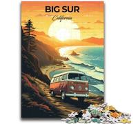 Rompecabezas de Viaje de Big Sur, California, de 2000 Piezas para Adolescentes Ayuda a ejercitar el Cerebro Juguetes adictivos para Cultivar la Paciencia Un Gran Regalo (70x100cm)
